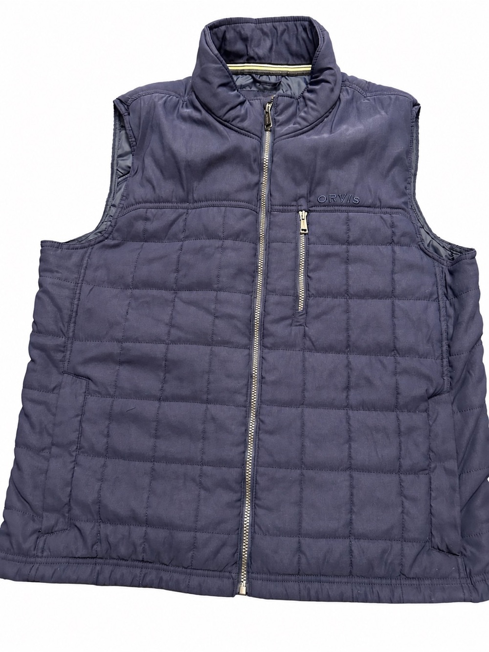 Orvis Men’s Large Navy Quilted Full Zip Insulated Vest Classic Collection